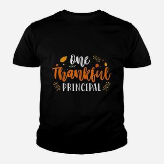 One Thankful Principal Lover Thanksgiving Day Gift Youth T-shirt | Crazezy