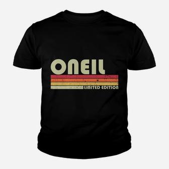 Oneil Surname Funny Retro Vintage 80S 90S Birthday Reunion Youth T-shirt | Crazezy DE