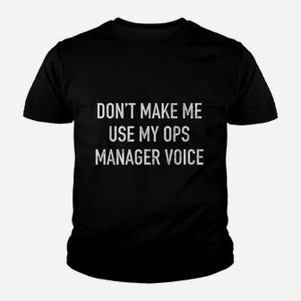 Operations Manager Youth T-shirt | Crazezy AU