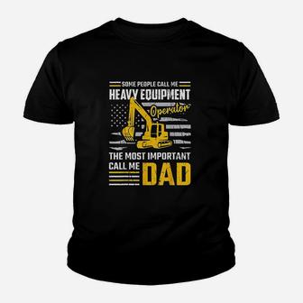 Operator Construction Dad Excavator Youth T-shirt | Crazezy
