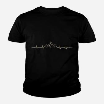 Outdoors Wildlife Forest Nature Heartbeat Mountains Hiking Youth T-shirt | Crazezy