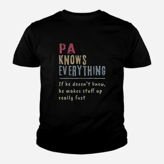 Pa Know Everything Grandpa Gift Youth T-shirt - Thegiftio UK