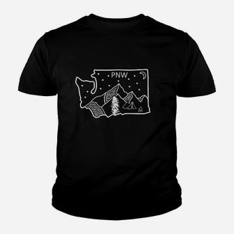 Pacific Northwest Washington Youth T-shirt | Crazezy UK