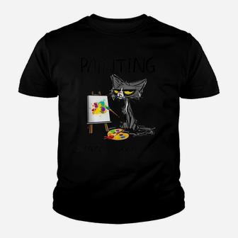 Painting Because Murder Is Wrong-Best Gift Ideas Cat Lovers Youth T-shirt | Crazezy CA