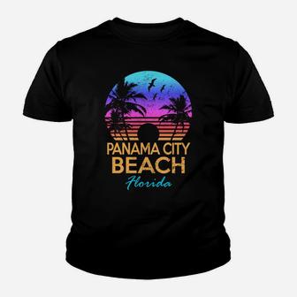 Panama City Beach Florida Retro Sunset Summer Vibe Aesthetic Youth T-shirt | Crazezy DE