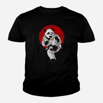 Panda Bear Karate Kickboxing Kung Fu Taekwondo Martial Arts Youth T-shirt | Crazezy