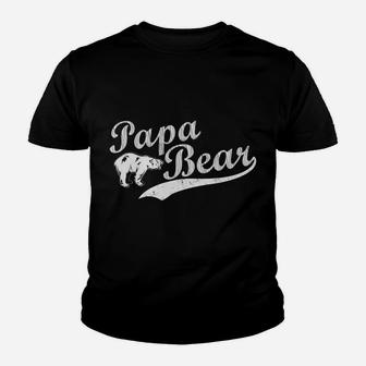 Papa Bear Father's Day Gift For Dad Youth T-shirt | Crazezy DE