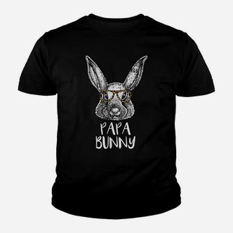 Papa Bunny Funny Matching Easter Bunny Egg Hunting Youth T-shirt | Crazezy