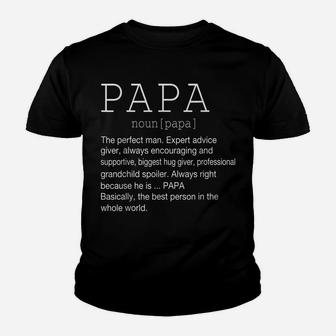 Papa Definition Noun Grandpa Grandparents Day Funny Mens Youth T-shirt | Crazezy