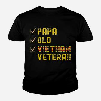 Papa Old Vietnam Veteran S Gifts For Father's Day Youth T-shirt | Crazezy UK