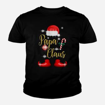 Papa Santa Claus Father Matching Family Christmas Pj For Dad Youth T-shirt | Crazezy