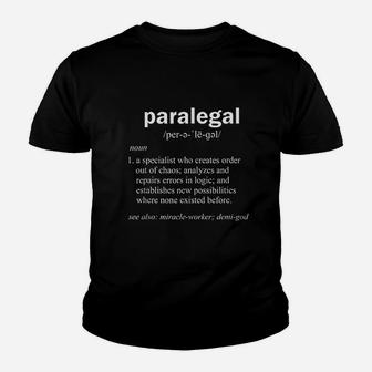 Paralegal Definition Youth T-shirt | Crazezy AU