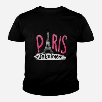 Paris France Eiffel Tower Gift Youth T-shirt | Crazezy DE