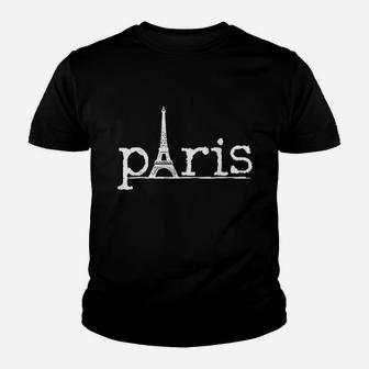 Paris France French Eiffel Tower Youth T-shirt | Crazezy AU