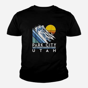 Park City Utah Retro Ski Youth T-shirt | Crazezy UK