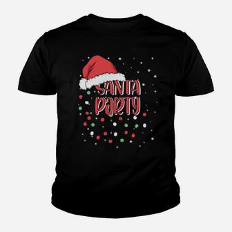 Party Santa Claus Family Matching Pajama Youth T-shirt - Monsterry