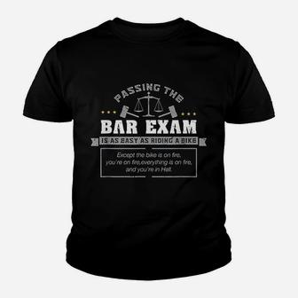 Passing The Bar Exam Is Easy As Riding A Bike Youth T-shirt | Crazezy