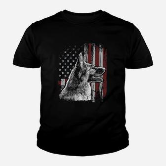 Patriotic German Shepherd American Flag Dog Gift Men Women Youth T-shirt | Crazezy CA