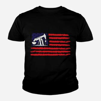 Patriotic Gift For American Roughneck Usa Oil & Gas Industry Youth T-shirt | Crazezy