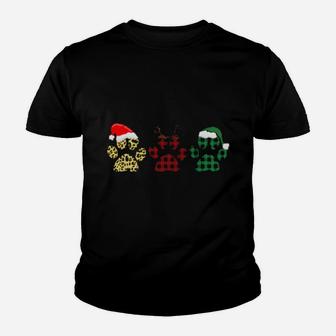 Paw Dog Santa Reindeer Elf Some Dog Moms Have Tattoos Youth T-shirt - Monsterry