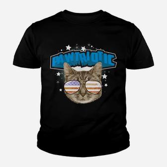 Pawtriotic | Cool Nationalistic Love Kittens Gift Youth T-shirt | Crazezy AU