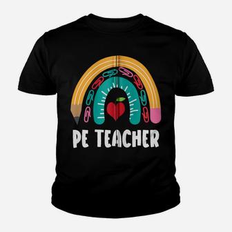 Pe Teacher Funny Boho Rainbow For Physical Education Teacher Zip Hoodie Youth T-shirt | Crazezy DE