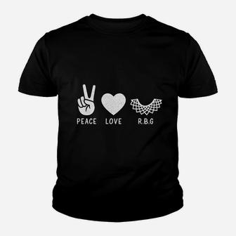 Peace Love Rbg Youth T-shirt | Crazezy CA