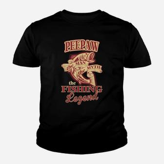 Peepaw The Man The Myth The Fishing Legend Tshirt Youth T-shirt | Crazezy