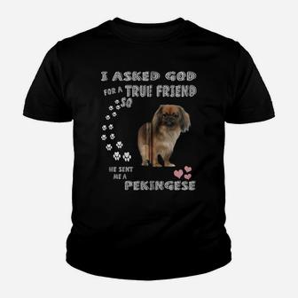 Peke Dog Quote Mom, Pekinese Dad Costume, Cute Pekingese Zip Hoodie Youth T-shirt | Crazezy CA