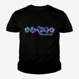Pensacola Tropical Flower Youth T-shirt | Crazezy