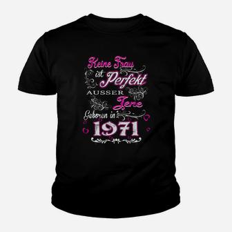 Personalisiertes 1971 Geburtsjahr Kinder Tshirt für Perfekte Frau - Seseable