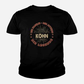 Personalisiertes Kohn Kinder Tshirt - Der Mann, Der Mythos, Die Legende, Schwarz - Seseable