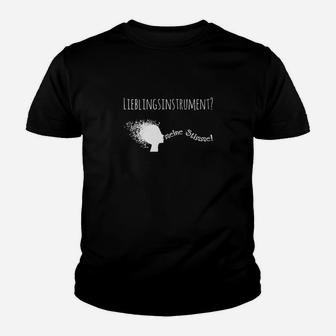 Personalisiertes Musik-Kinder Tshirt: Lieblingsinstrument im Silhouetten-Design - Seseable