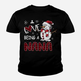 Ph Merry Christmas I Love Being A Nana Xmas Snow Gift Youth T-shirt | Crazezy