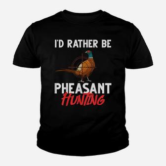 Pheasant Hunting Bird Hunter Season Youth T-shirt | Crazezy