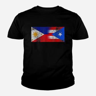 Philippines And Puerto Rican Flag Youth T-shirt | Crazezy UK