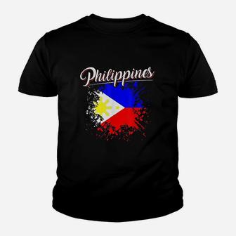 Philippines Flag Filipino Pride Youth T-shirt | Crazezy