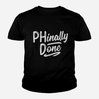 Phinally Done Phd Doctorate Graduation Gifts Doctoral Youth T-shirt - Thegiftio UK