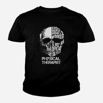 Physical Therapist Bada Skull Youth T-shirt - Thegiftio