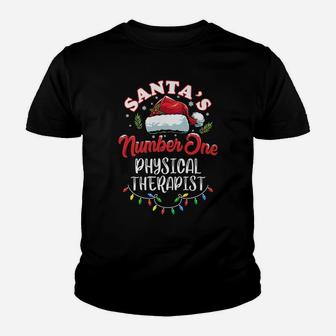 Physical Therapy Christmas Gift Santas Physical Therapist Youth T-shirt | Crazezy DE