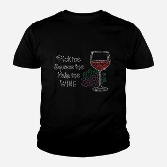 Pick Me Make Me Wine Youth T-shirt | Crazezy
