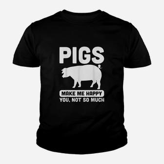 Pigs Make Me Happy Youth T-shirt | Crazezy