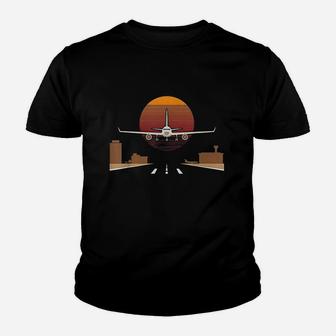 Pilot Airplane Airport Youth T-shirt | Crazezy
