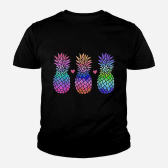 Pineapple Aloha Hawaii Tropical Fruit Summer Vacation Youth T-shirt | Crazezy UK