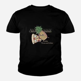 Pineapple Pizza No One Needs To Know Youth T-shirt | Crazezy