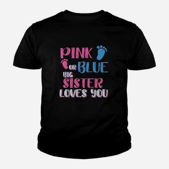 Pink Or Blue Gender Reveal Youth T-shirt | Crazezy CA