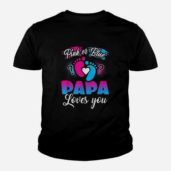 Pink Or Blue Papa Loves You Youth T-shirt | Crazezy AU