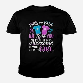 Pink Or Blue We Love You Youth T-shirt | Crazezy AU