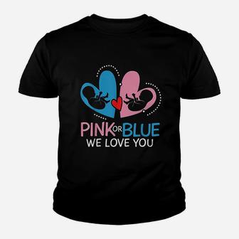 Pink Or Blue We Love You Youth T-shirt | Crazezy