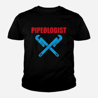 Pipeologist Plumber Pipes Repairman Plumbing Tradesperson Youth T-shirt | Crazezy AU